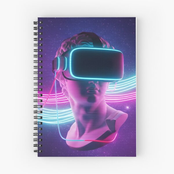 Item preview, Cyberpunk David - Neon Vaporwave VR Statue Aesthetic designed and sold by powersunlight.