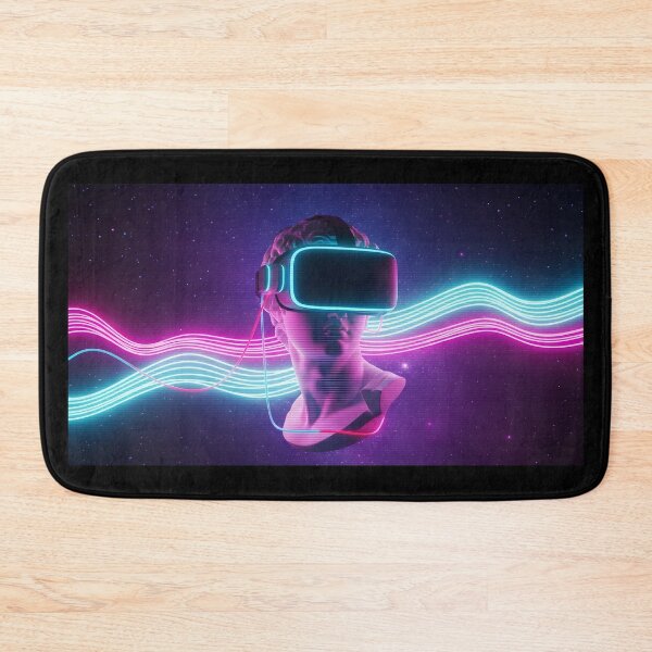 Item preview, Cyberpunk David - Neon Vaporwave VR Statue Aesthetic designed and sold by powersunlight.