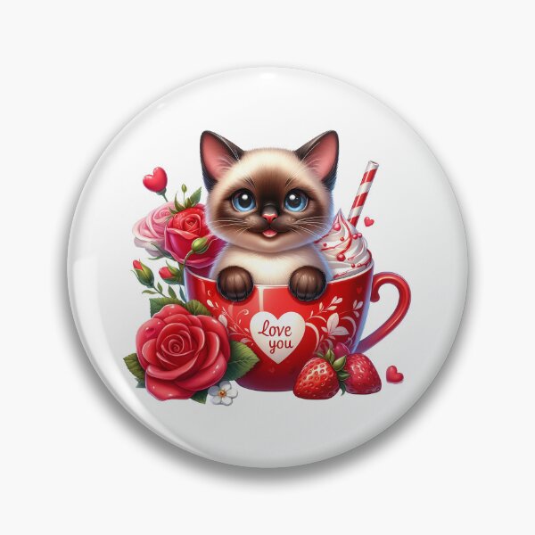 Item preview, Purrfect Valentine Cat Mug - Cute Kitty Love Cup & Heart Art designed and sold by FuzionRaptor.