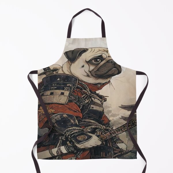 Item preview, Samurai Pug Warrior – Japanese Style Dog Art designed and sold by THISPUGVIBE.