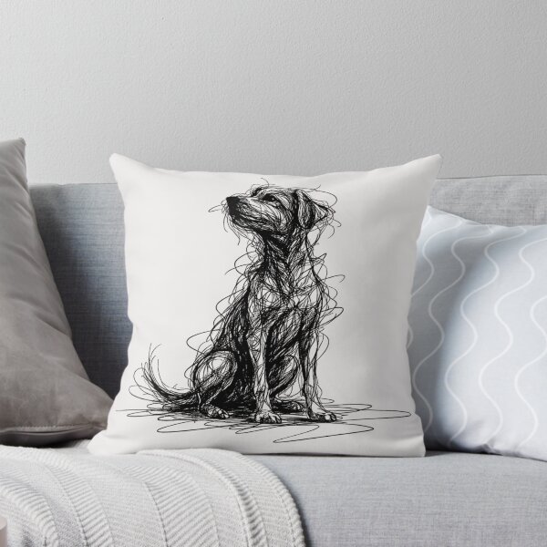 Item preview, Scribble Dog Abstract  Sketch Minimalist Dog  designed and sold by erozzz.