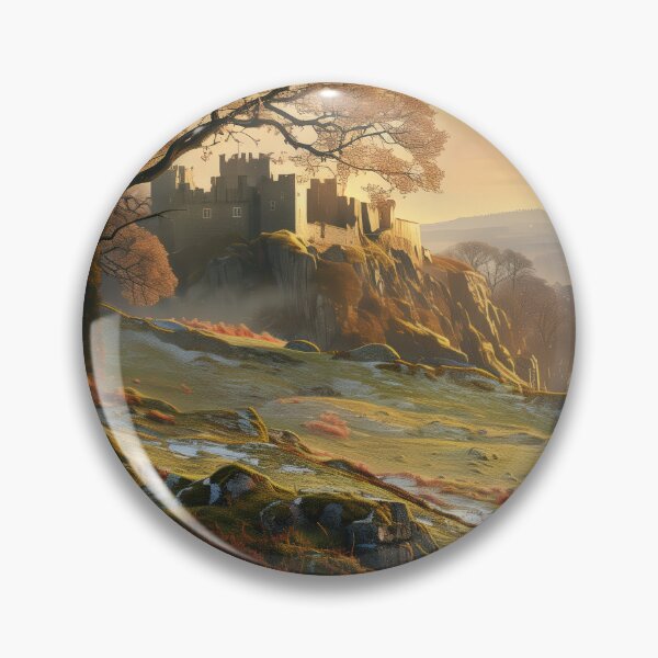 Item preview, Castlecore Early Spring Keep – Atmospheric Castle Landscape designed and sold by SkylineVistas Designs.