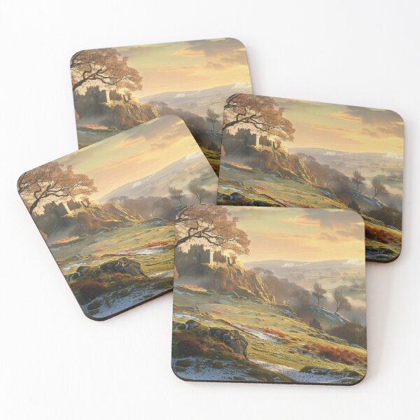 Item preview, Castlecore Early Spring Keep – Atmospheric Castle Landscape designed and sold by SkylineVistas Designs.