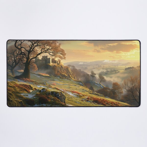 Item preview, Castlecore Early Spring Keep – Atmospheric Castle Landscape designed and sold by SkylineVistas Designs.
