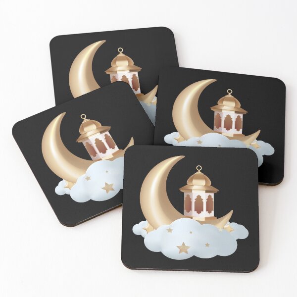 Item preview, Golden Crescent Lantern & Clouds designed and sold by Khadigadesings.