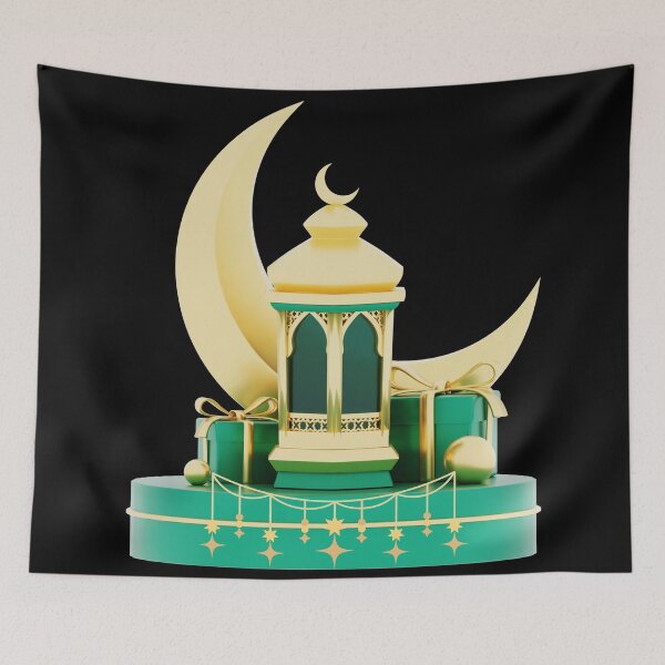 Item preview, Golden Crescent & Ramadan Lantern designed and sold by Khadigadesings.