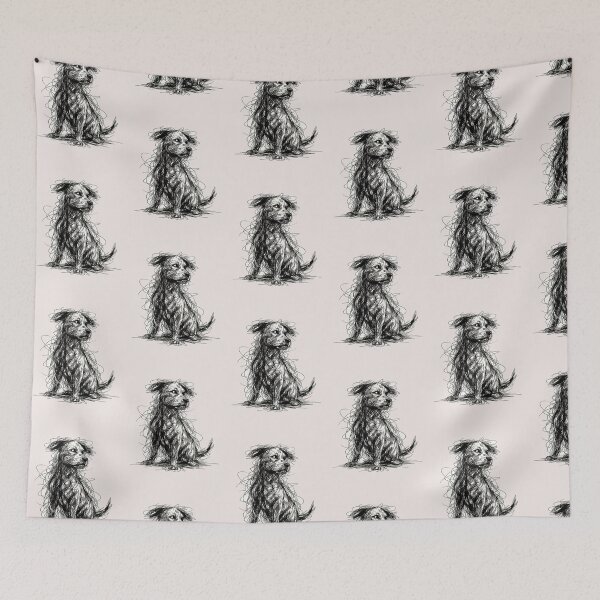 Item preview, Scribble Dog Abstract  Sketch Minimalist Dog lovers gift designed and sold by erozzz.
