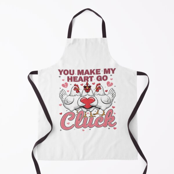 Item preview, You Make My Heart Go Cluck – Three Cute Chickens Valentine Design designed and sold by Larku.