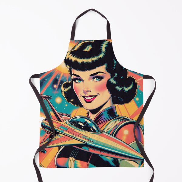 Item preview, Retro Futuristic Space Pin-up Star Trek designed and sold by JonelleTshirts.