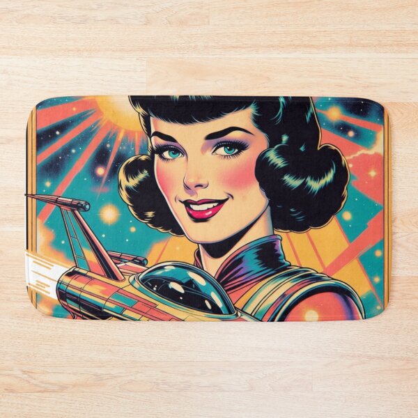 Item preview, Retro Futuristic Space Pin-up Star Trek designed and sold by JonelleTshirts.