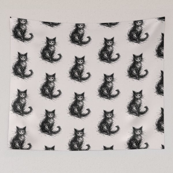 Item preview,  Scribble Cat Abstract Art  Sketch Minimalist Kitten designed and sold by erozzz.