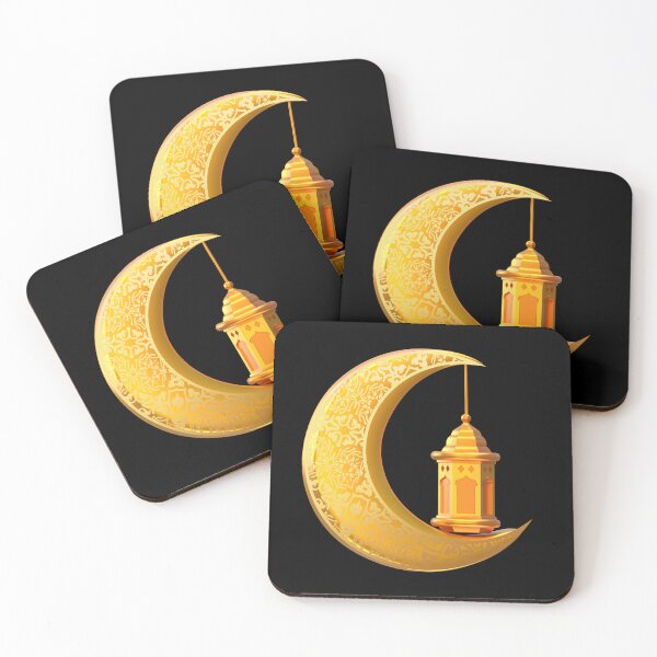 Item preview, Golden Crescent Moon & Fanous Lantern designed and sold by Khadigadesings.