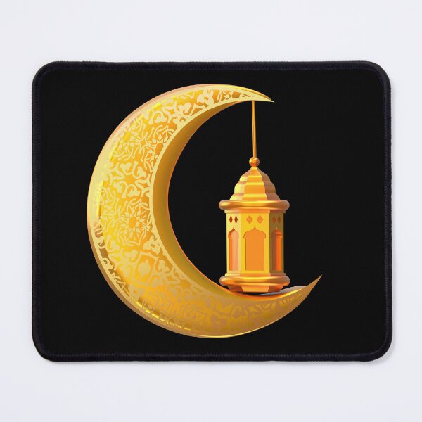 Item preview, Golden Crescent Moon & Fanous Lantern designed and sold by Khadigadesings.
