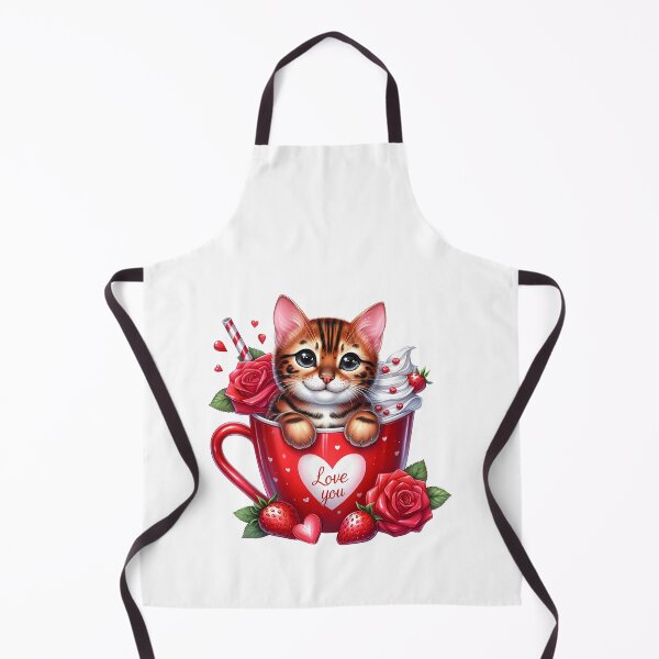 Item preview, Lovely Valentine Cat Mug - Cute Kitty Love Cup & Romantic Heart Art designed and sold by FuzionRaptor.