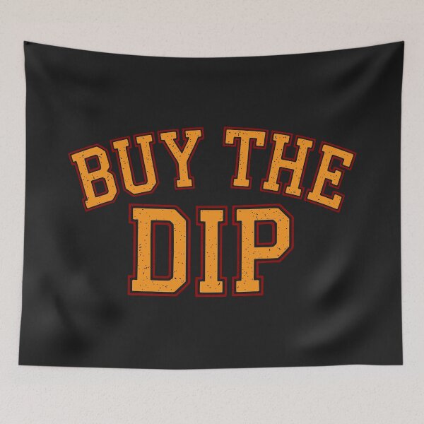 Item preview, Buy The Dip Varsity - Crypto Trading Art designed and sold by cabana.space.