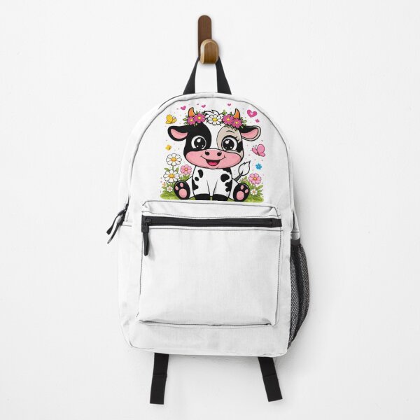 Item preview, Cute Kawaii Cow with Flower Crown and Butterflies designed and sold by Skully-Studio.