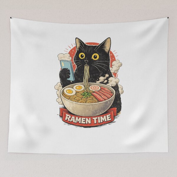 Item preview, Ramen Time Cat designed and sold by Animagain.