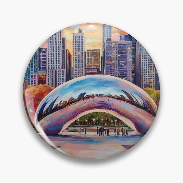 Item preview, Chicago Mosaic Impressions – Cloud Gate Skyline designed and sold by SkylineVistas Designs.