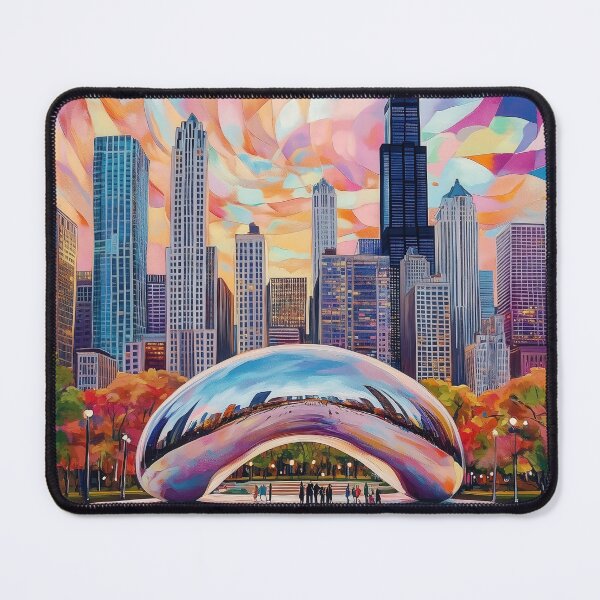 Item preview, Chicago Mosaic Impressions – Cloud Gate Skyline designed and sold by SkylineVistas Designs.