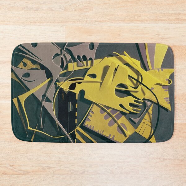 Item preview, The Lure- Yellow and Gray Modern Abstract  designed and sold by adel8ide.