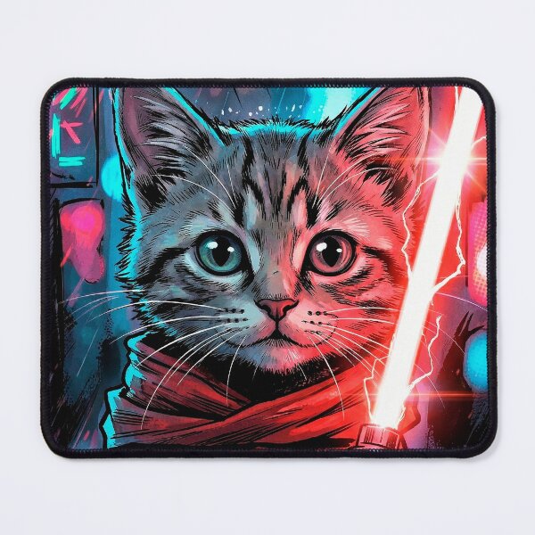 Item preview, Sith Cat with Red Saber in Cyberpunk City designed and sold by Mistermike248.