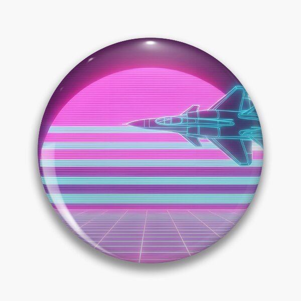 Item preview, Neon Interceptor - Retro Synthwave Fighter Jet designed and sold by powersunlight.