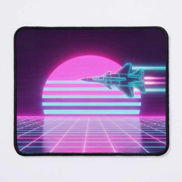 Item preview, Neon Interceptor - Retro Synthwave Fighter Jet designed and sold by powersunlight.
