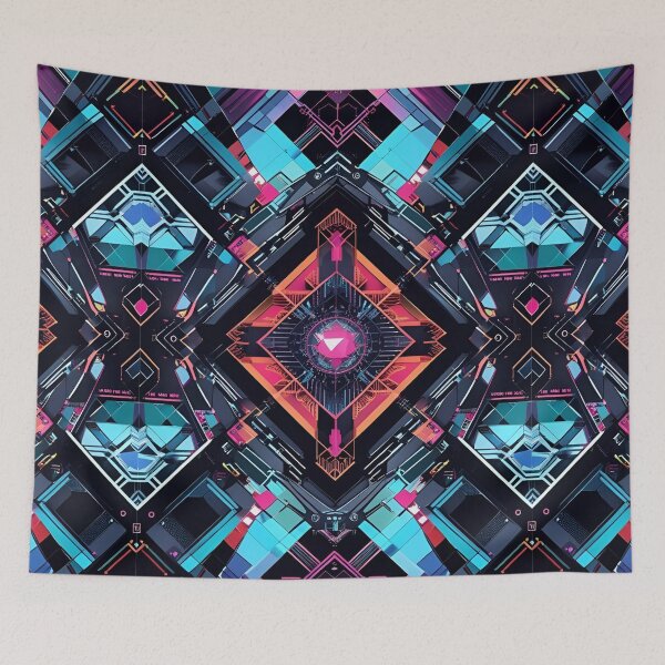 Item preview, Synthwave Cipher: Neon Labyrinth Protocol designed and sold by mxztar.