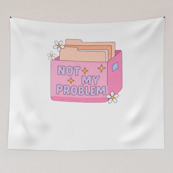 Item preview, Not My Problem Funny Retro designed and sold by krystalRomanart.