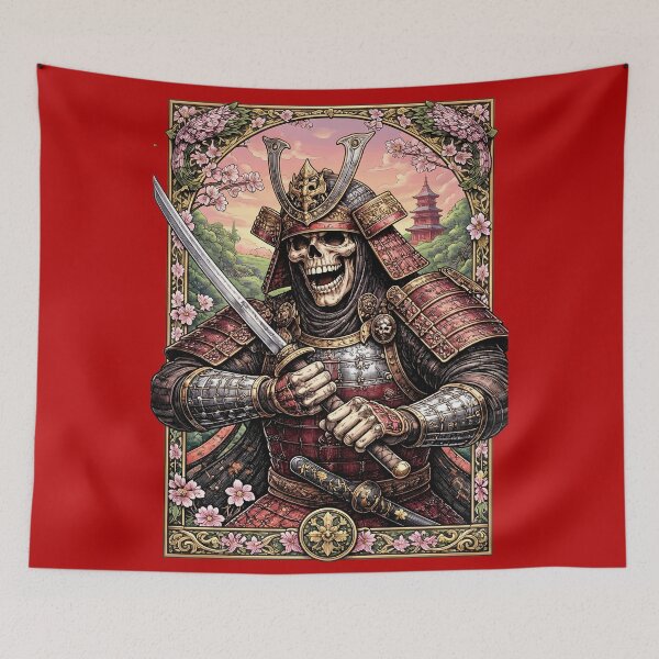Item preview, The Revenant Shogun of the Falling Petals designed and sold by 4 Fingers Ink.