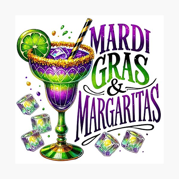 Item preview, Retro Mardi Gras Carnival Tee – Purple Green Gold Festival Design for Fat Tuesday & NOLA Parade designed and sold by Inkvado.