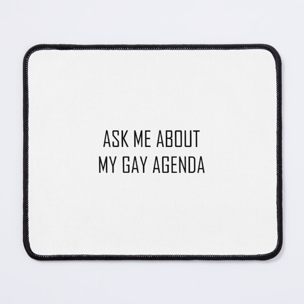 Item preview, Ask Me About My Gay Agenda – Bold Queer Statement Sticker designed and sold by EdithsAttic.