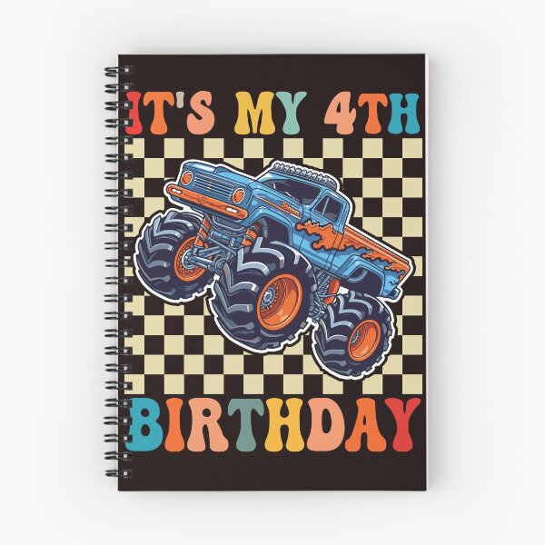 Item preview, 4th Birthday Monster Truck 4 Year Old Boys 4th Party designed and sold by Night Forest.