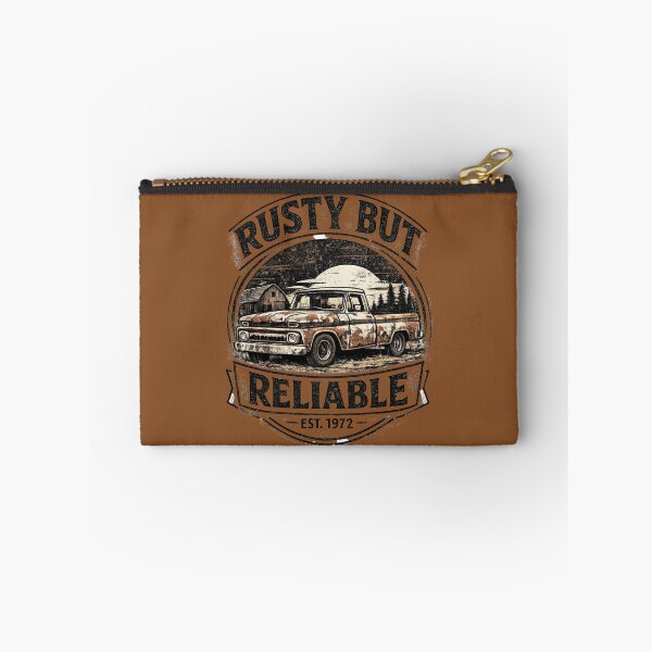 Item preview, Rusty But Reliable – Vintage Farm Truck Sunset Badge designed and sold by PrintHorizonD.