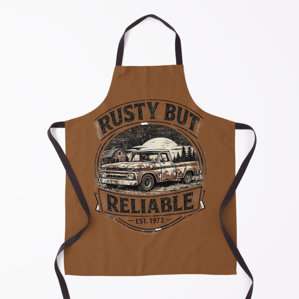 Item preview, Rusty But Reliable – Vintage Farm Truck Sunset Badge designed and sold by PrintHorizonD.