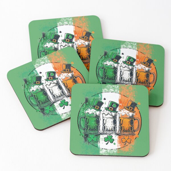 Item preview, Green White Orange Cheers – Irish Beer Celebration designed and sold by Szpaku desart .