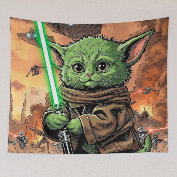 Item preview, Yoda Kitten Jedi Master on Battlefield designed and sold by Mistermike248.