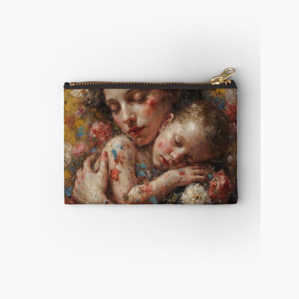 Item preview, Golden Embrace – Mother and Child in Bloom designed and sold by joycrysstudio.