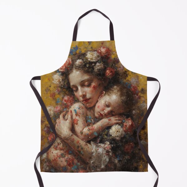 Item preview, Golden Embrace – Mother and Child in Bloom designed and sold by joycrysstudio.