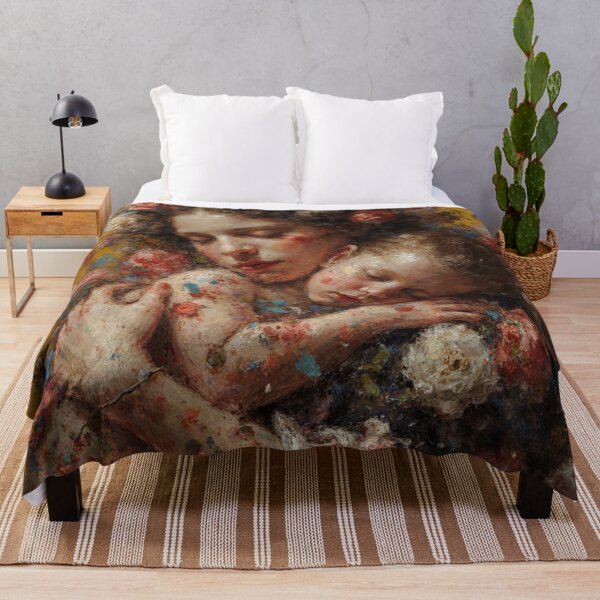 Item preview, Golden Embrace – Mother and Child in Bloom designed and sold by joycrysstudio.
