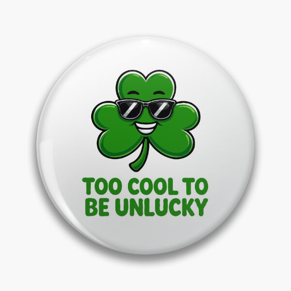 Item preview, Too Cool To Be Unlucky Shamrock – Funny St Patrick’s Day Clover with Sunglasses | Cool Irish Lucky Design designed and sold by BrainBubbleArt.