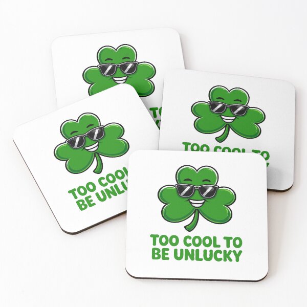 Item preview, Too Cool To Be Unlucky Shamrock – Funny St Patrick’s Day Clover with Sunglasses | Cool Irish Lucky Design designed and sold by BrainBubbleArt.