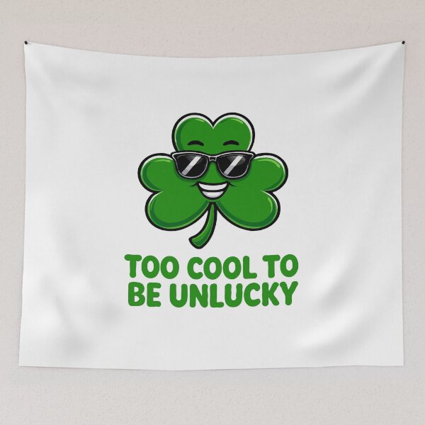 Item preview, Too Cool To Be Unlucky Shamrock – Funny St Patrick’s Day Clover with Sunglasses | Cool Irish Lucky Design designed and sold by BrainBubbleArt.