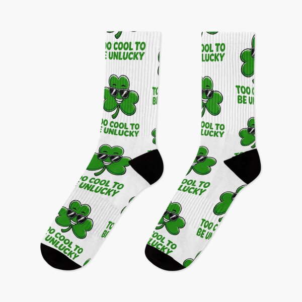 Item preview, Too Cool To Be Unlucky Shamrock – Funny St Patrick’s Day Clover with Sunglasses | Cool Irish Lucky Design designed and sold by BrainBubbleArt.