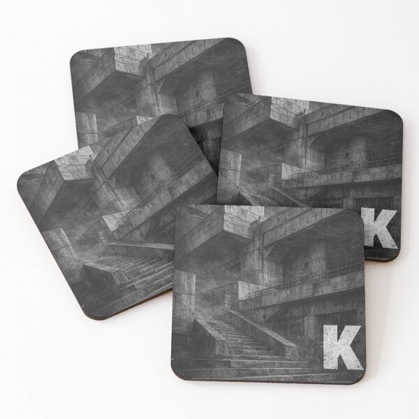 Item preview, Brutalist Concrete Architecture with K — Industrial Minimal Streetwear Design designed and sold by ShenGha-design.