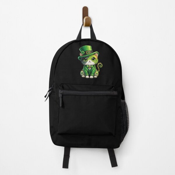 Item preview, Cute Leprechaun Cat – Lucky Shamrock Kitten St. Patrick’s Day Green Irish Cartoon Design designed and sold by BrainBubbleArt.