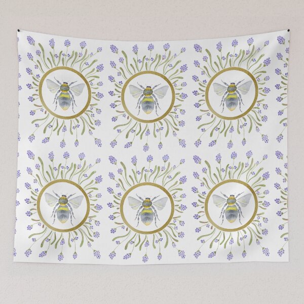Item preview, Bee in Lavender designed and sold by Theodora Gould.