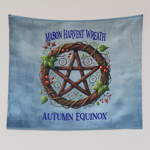 Item preview, Mabon Harvest Wreath — Ivy, Berries, and the Balance of the Autumn Equinox designed and sold by MysticOzzy.