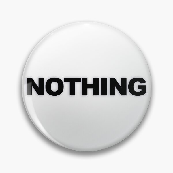 Item preview, NOTHING — Black Minimal Bold Type Statement designed and sold by WORDPAUSE.