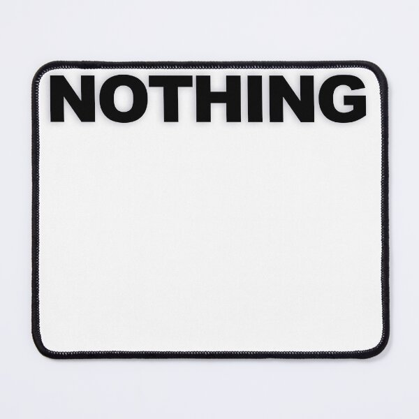 Item preview, NOTHING — Black Minimal Bold Type Statement designed and sold by WORDPAUSE.